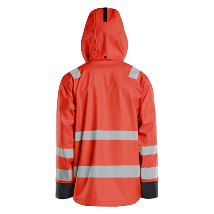 Blaklader 4302 Hi Vis Rain Jacket Hi Vis Red Black Feature