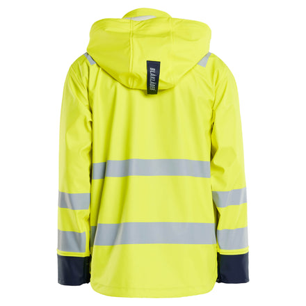 Blaklader 4302 Hi Vis Rain Jacket Hi Vis Yellow Navy Blue Back