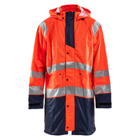 Blaklader 4324 Rain Jacket Hi Vis Hi Vis Orange Navy Blue Main