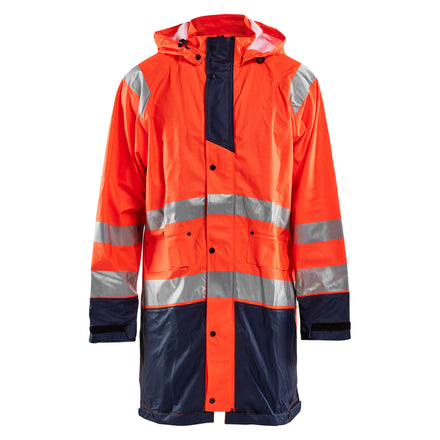Blaklader 4324 Rain Jacket Hi Vis Hi Vis Orange Navy Blue Main