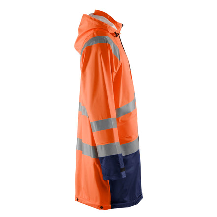 Blaklader 4324 Rain Jacket Hi Vis Hi Vis Orange Navy Blue Right