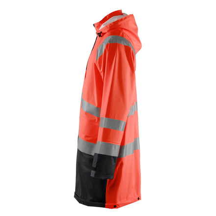 Blaklader 4324 Rain Jacket Hi Vis Hi Vis Red Black Left