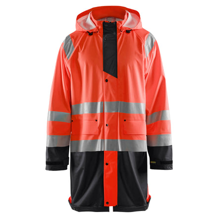 Blaklader 4324 Rain Jacket Hi Vis Hi Vis Red Black Main