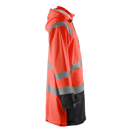 Blaklader 4324 Rain Jacket Hi Vis Hi Vis Red Black Right