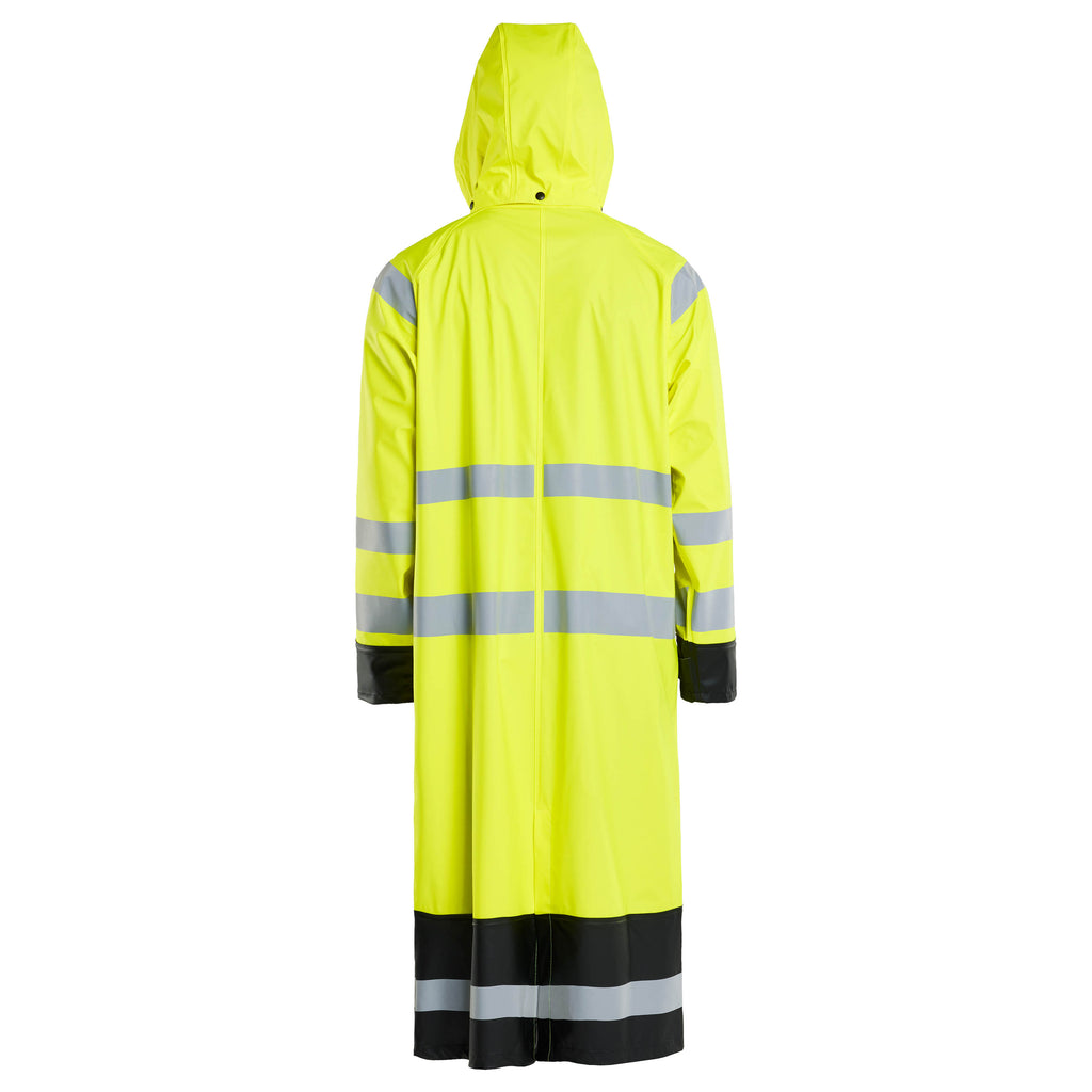 Blaklader 4325 Hi Vis Raincoat Hi Vis Yellow Black Hood Up