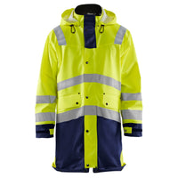 Blaklader 4326 Hi Vis Raincoat Hi Vis Yellow Navy Blue Main