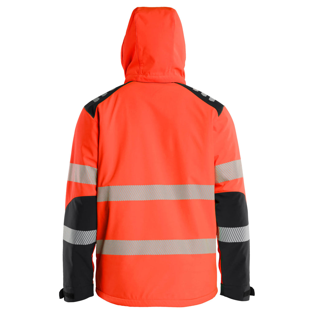 Blaklader 4400 Hi Vis Lightweight Lined Winter Softshell Jacket Hi Vis Red Black Feature