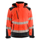 Blaklader 4400 Hi Vis Lightweight Lined Winter Softshell Jacket Hi Vis Red Black Main