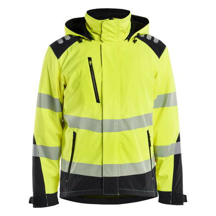 Blaklader 4400 Hi Vis Lightweight Lined Winter Softshell Jacket Hi Vis Yellow Black Main