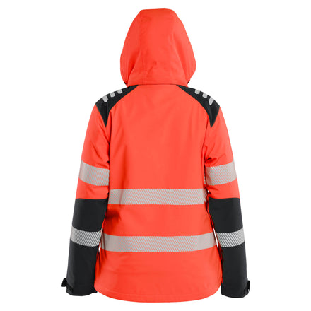 Blaklader 4401 Womens Hi Vis Lightweight Lined Winter Softshell Jacket Hi Vis Red Black Feature