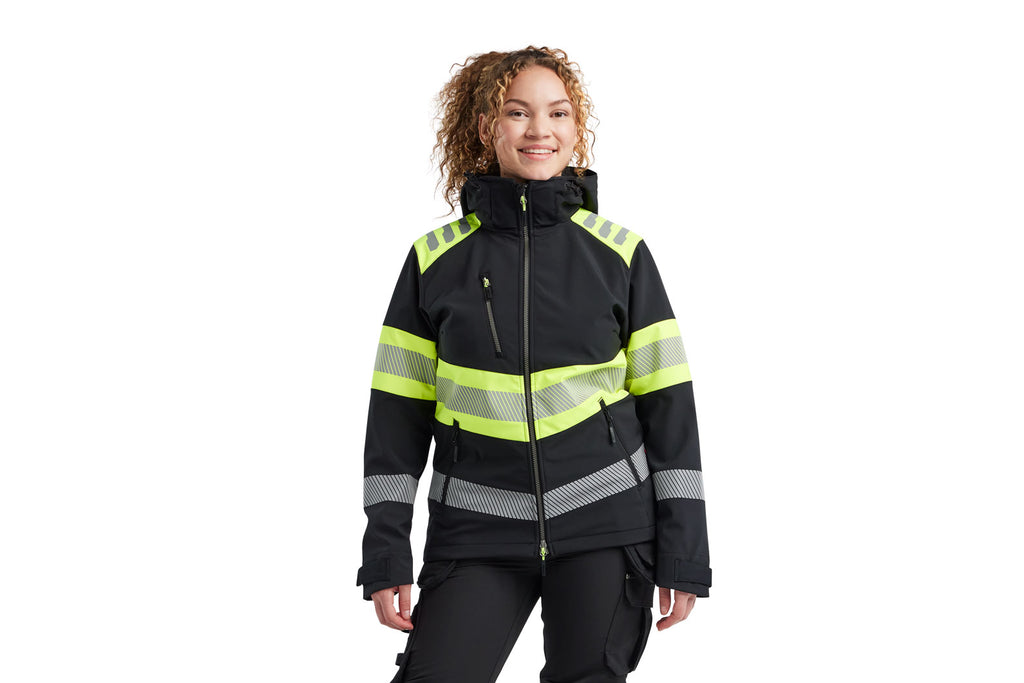 Blaklader 4404 Navy Blue/Hi-Vis Orange Women’S Softshell Jacket