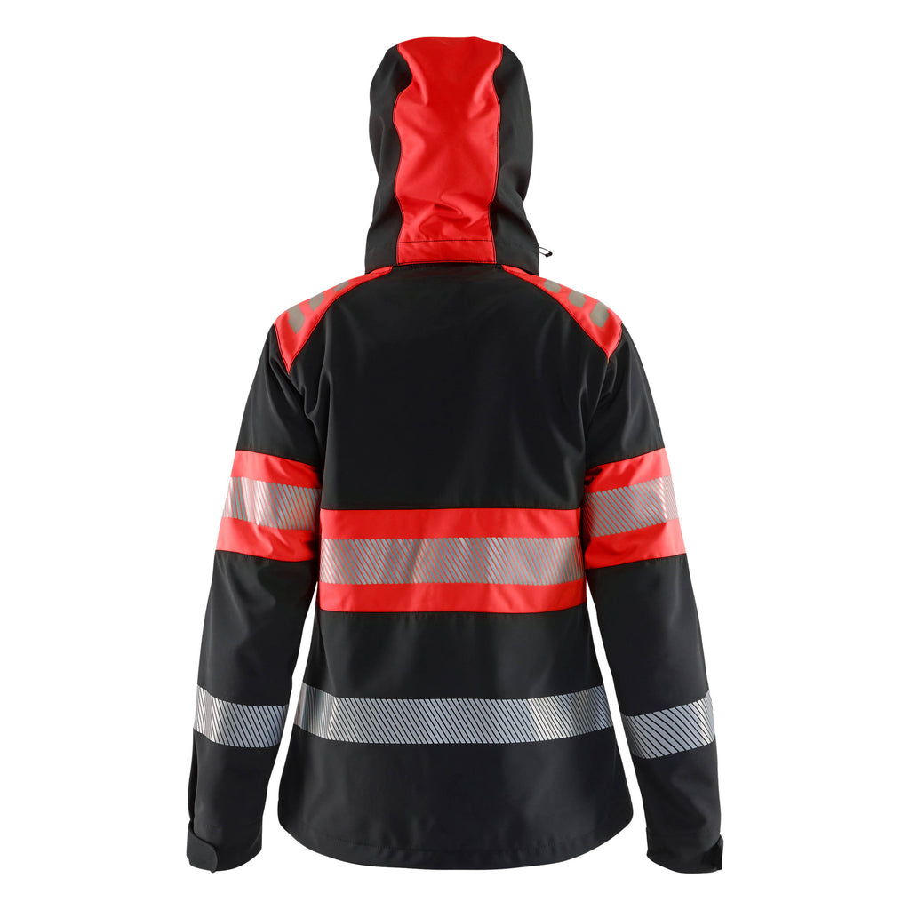 Blaklader 4404 Women’S Hi Vis Softshell Jacket Black Hi Vis Red Feature