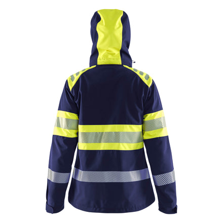 Blaklader 4404 Women’S Hi Vis Softshell Jacket Navy Blue Hi Vis Yellow Feature