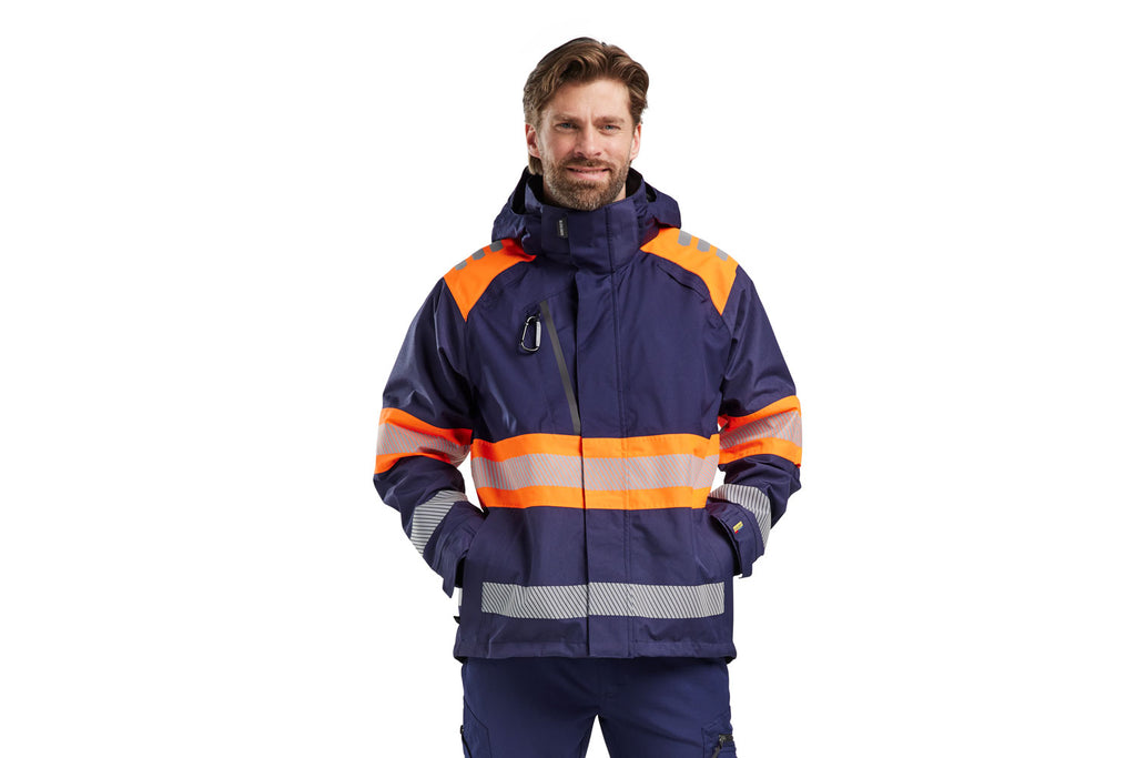 Blaklader 4420 Black/Red Hi-Vis Shell Jacket