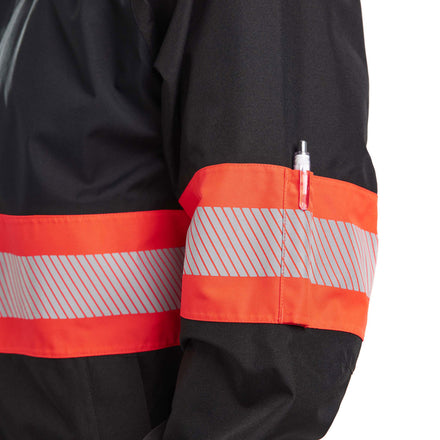 Blaklader 4420 Hi Vis Shell Jacket Black Hi Vis Red Feature 3