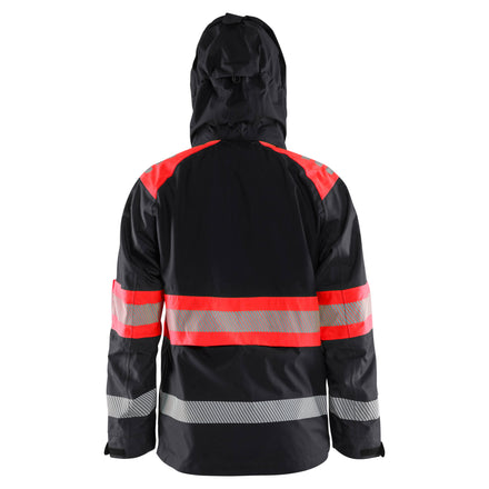 Blaklader 4420 Hi Vis Shell Jacket Black Hi Vis Red Feature