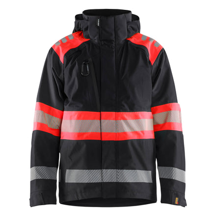 Blaklader 4420 Hi Vis Shell Jacket Black Hi Vis Red Main