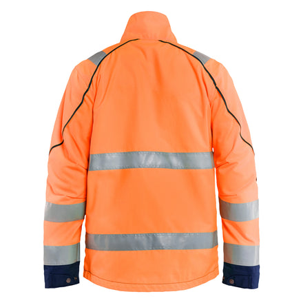 Blaklader 4429 Hi Vis Jacket Orange Navy Blue Back