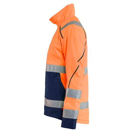 Blaklader 4429 Hi Vis Jacket Orange Navy Blue Left