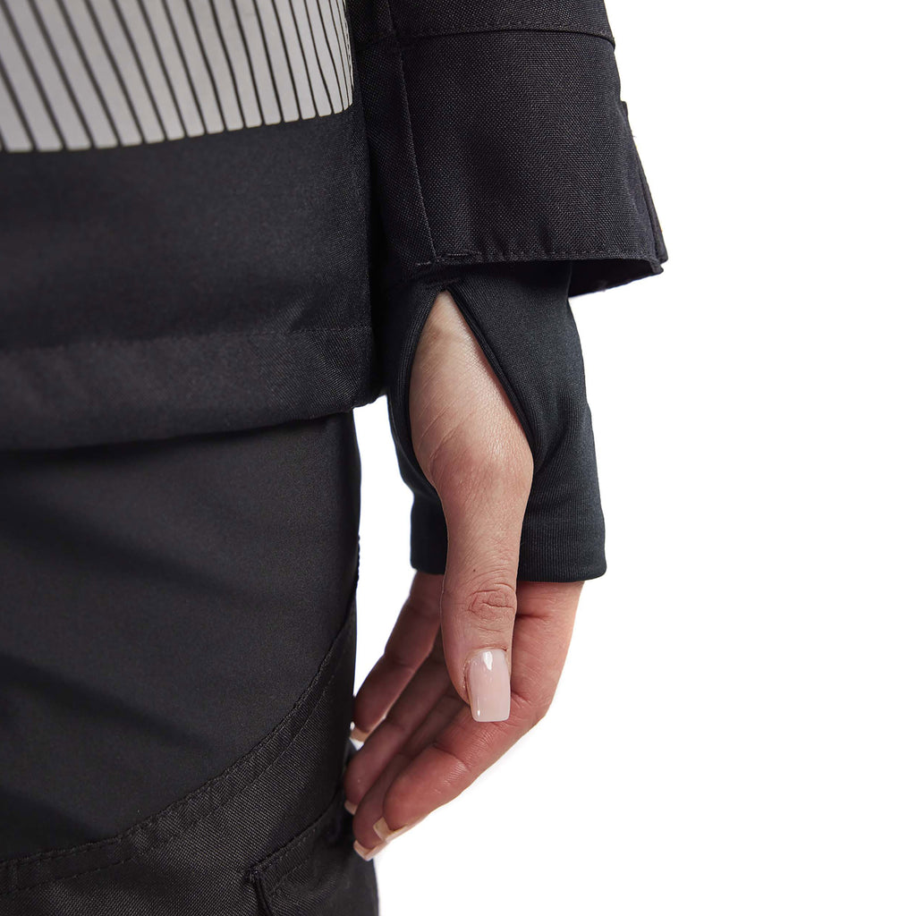 Blaklader 4430 Womens Hi Vis Shell Jacket Black Hi Vis Red Feature 1