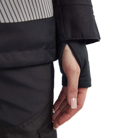 Blaklader 4430 Womens Hi Vis Shell Jacket Black Hi Vis Red Feature 1