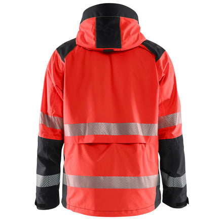 Blaklader 4435 Hi Vis Shell Jacket Hi Vis Red Black Back