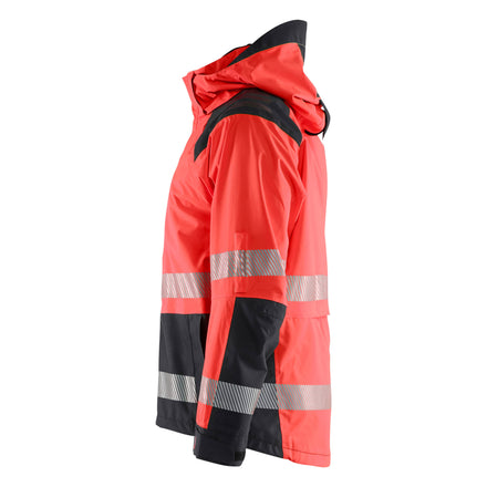 Blaklader 4435 Hi Vis Shell Jacket Hi Vis Red Black Left