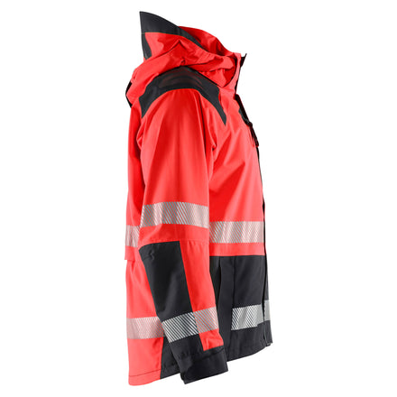 Blaklader 4435 Hi Vis Shell Jacket Hi Vis Red Black Right