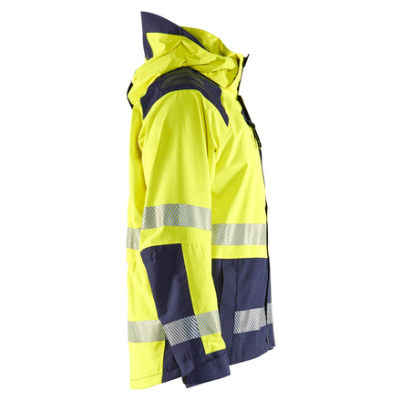 Blaklader 4435 Hi Vis Shell Jacket Hi Vis Yellow Navy Blue Right