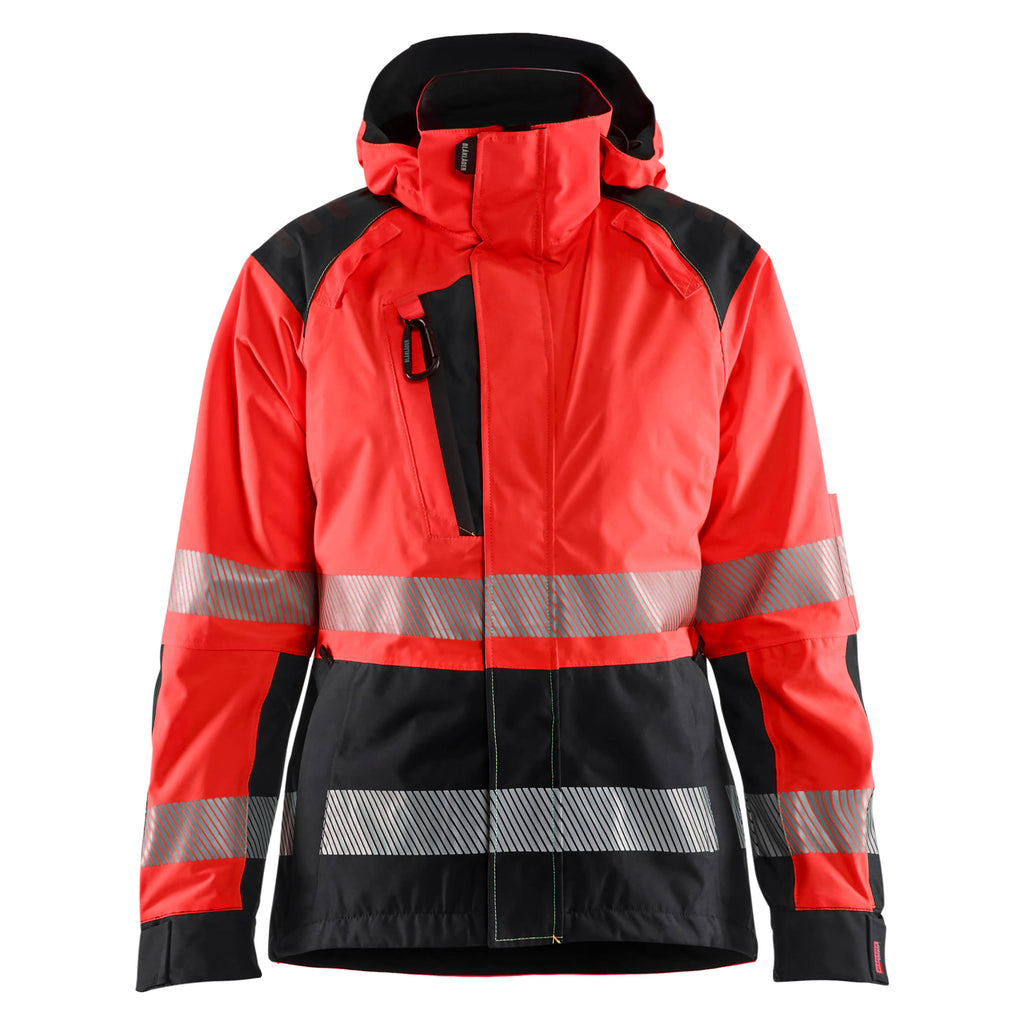 Blaklader 4436 Womens Hi Vis Shell Jacket Hi Vis Red Black Main