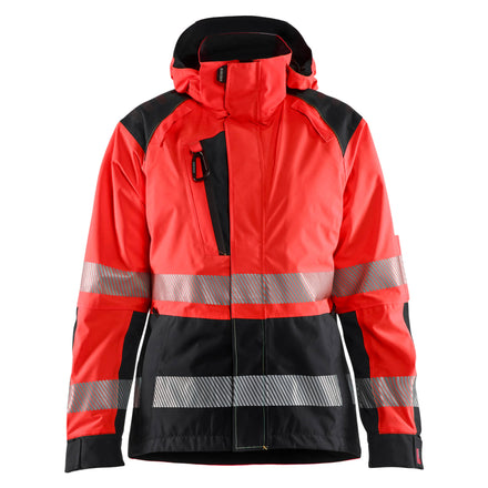 Blaklader 4436 Womens Hi Vis Shell Jacket Hi Vis Red Black Main