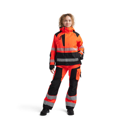 Blaklader 4436 Womens Hi Vis Shell Jacket Hi Vis Red Black Model