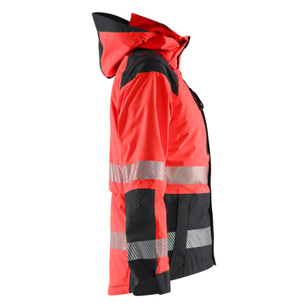 Blaklader 4436 Womens Hi Vis Shell Jacket Hi Vis Red Black Right