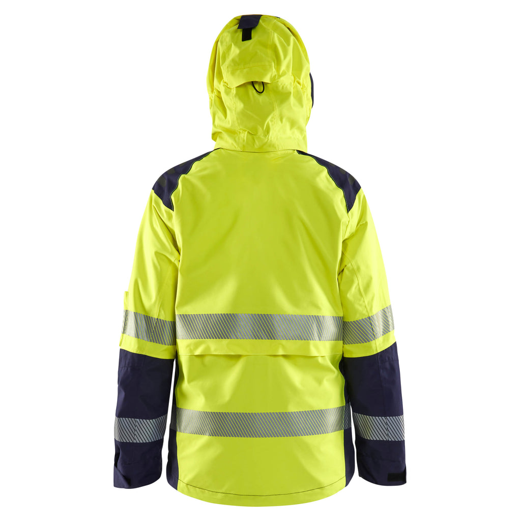 Blaklader 4436 Womens Hi Vis Shell Jacket Hi Vis Yellow Navy Blue Feature