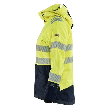 Blaklader 4449 Womens Multinorm Shell Jacket Hi Vis Yellow Navy Blue Left