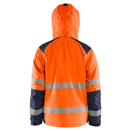 Blaklader 4455 Hi Vis Winter Jacket Hi Vis Orange Navy Blue Feature