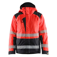 Blaklader 4455 Hi Vis Winter Jacket Hi Vis Red Black Main