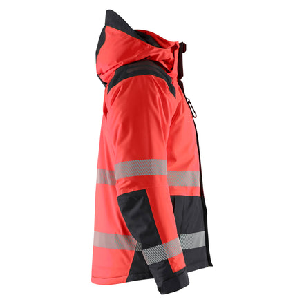 Blaklader 4455 Hi Vis Winter Jacket Hi Vis Red Black Right