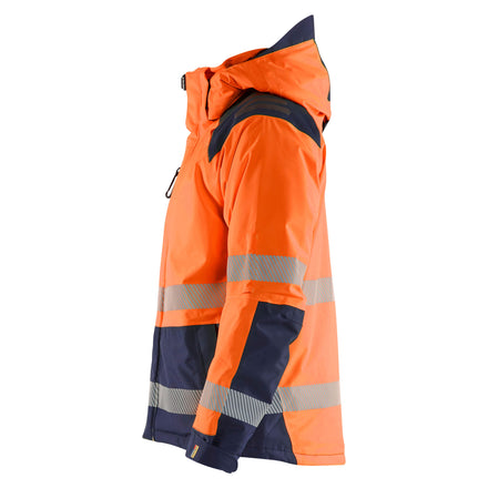Blaklader 4455 Hi Vis Winter Jacket Hi Vis Yellow Navy Blue Left