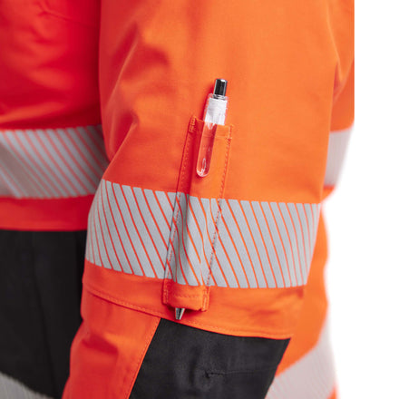 Blaklader 4456 Womens Hi Vis Winter Jacket Hi Vis Red Black Feature 1