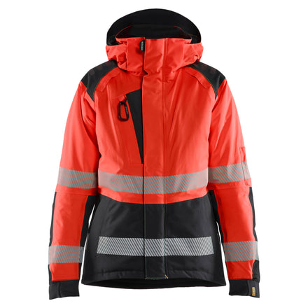 Blaklader 4456 Womens Hi Vis Winter Jacket Hi Vis Red Black Main
