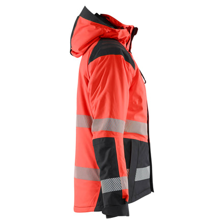 Blaklader 4456 Womens Hi Vis Winter Jacket Hi Vis Red Black Right