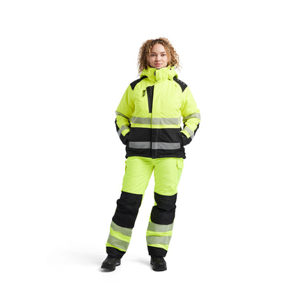 Blaklader 4456 Womens Hi Vis Winter Jacket Hi Vis Yellow Black Model