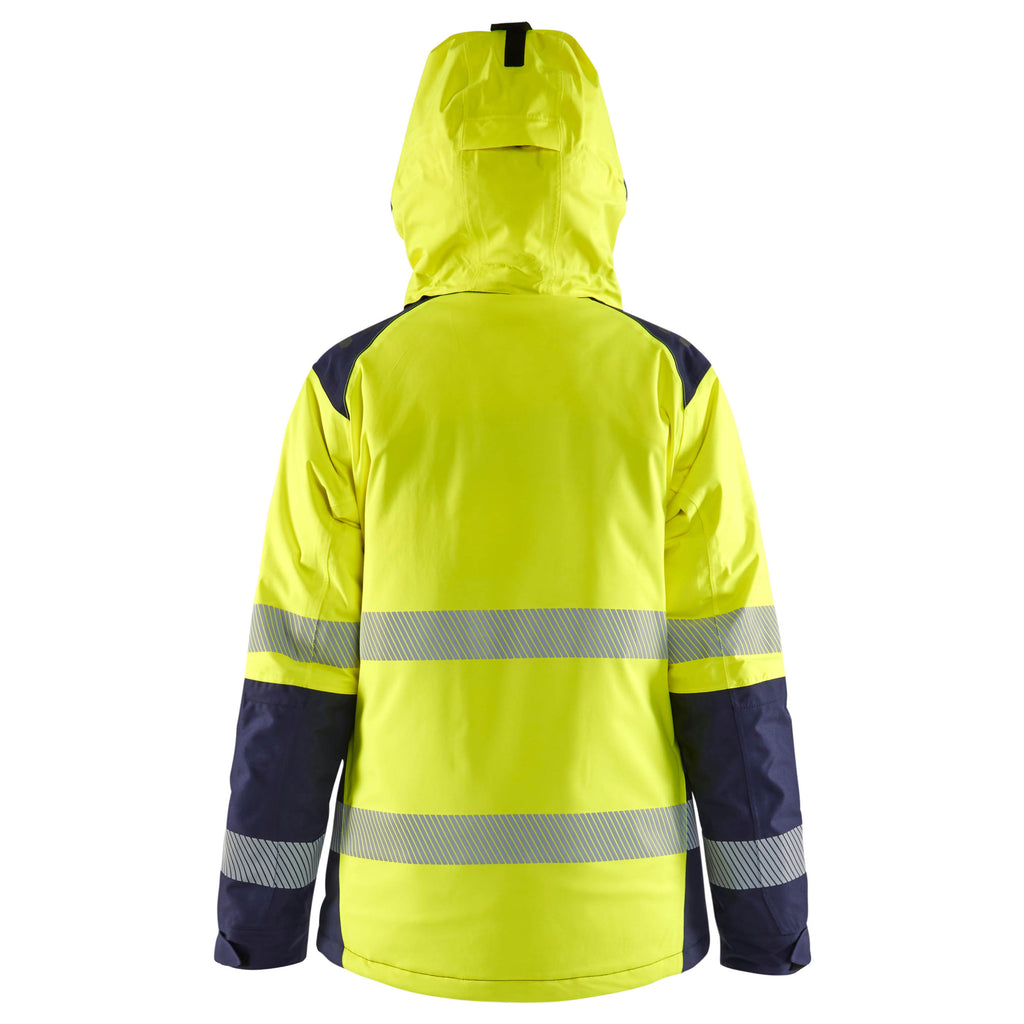 Blaklader 4456 Womens Hi Vis Winter Jacket Hi Vis Yellow Navy Blue Feature