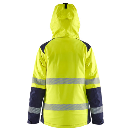 Blaklader 4456 Womens Hi Vis Winter Jacket Hi Vis Yellow Navy Blue Feature