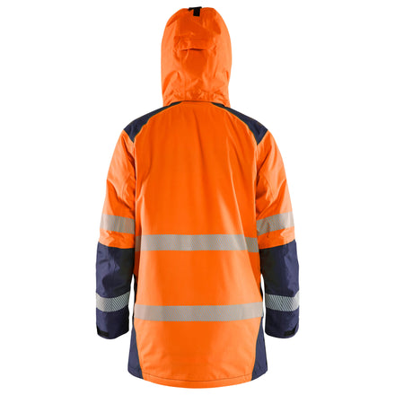 Blaklader 4457 Hi Vis Winter Parka Hi Vis Orange Navy Blue Feature