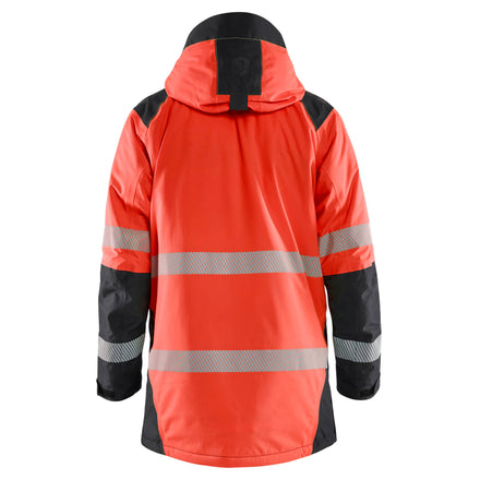 Blaklader 4457 Hi Vis Winter Parka Hi Vis Red Black Back