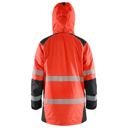 Blaklader 4457 Hi Vis Winter Parka Hi Vis Red Black Feature