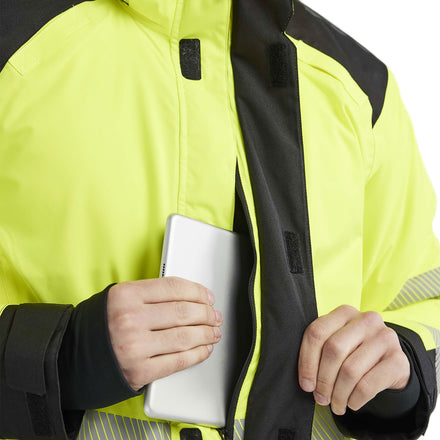 Blaklader 4457 Hi Vis Winter Parka Hi Vis Yellow Black Feature 1