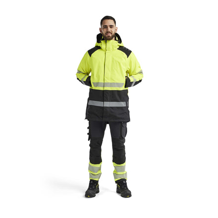 Blaklader 4457 Hi Vis Winter Parka Hi Vis Yellow Black Model